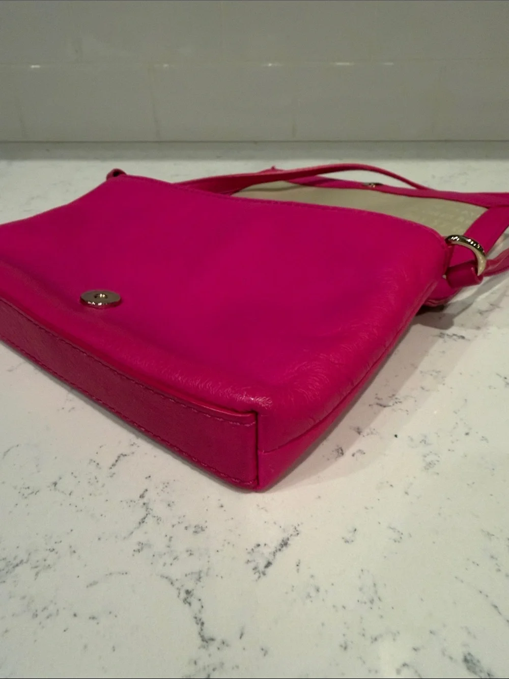 kate spade Barbie Pink Leather Crossbody with Girly Chic Bow Detail